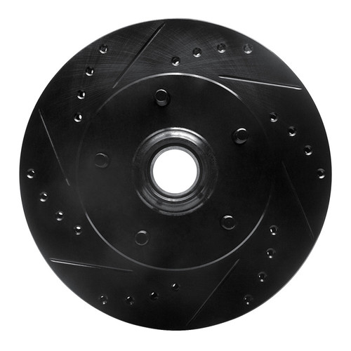 R1 67-74 Buick Gran Sport Front Left Drilled & Slotted Black Brake Rotor