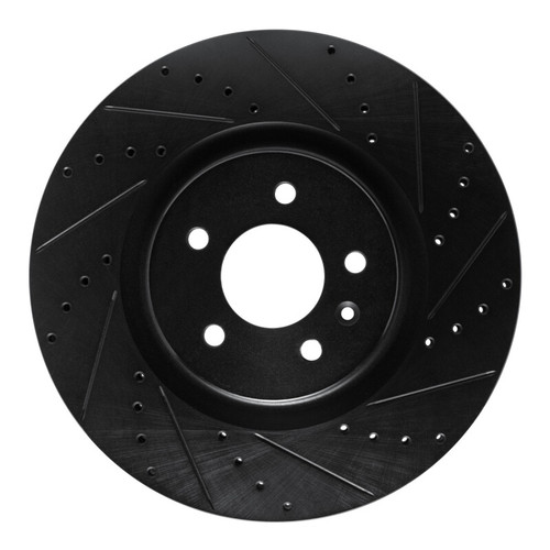 R1 16-20 Buick Regal Sportback Front Right Drilled & Slotted Black Brake Rotor