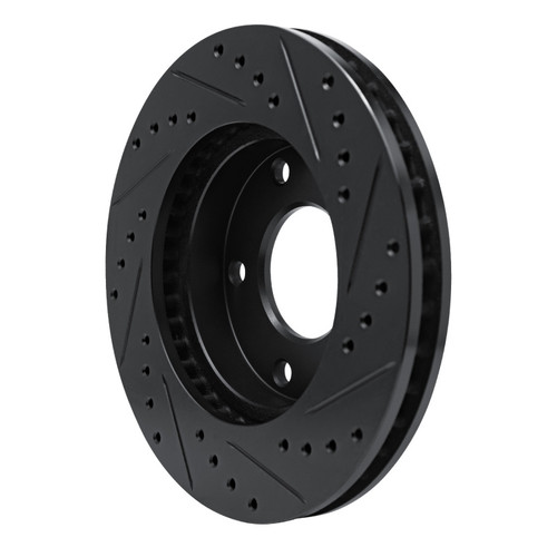 R1 69-78 Cadillac Eldorado Front/Rear Left Drilled & Slotted Black Brake Rotor