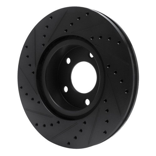 R1 97-01 Cadillac CATERA Front Right Drilled & Slotted Black Brake Rotor
