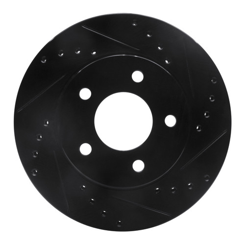 R1 01-07 Buick Rendezvous Front Right Drilled & Slotted Black Brake Rotor ECB-45021R