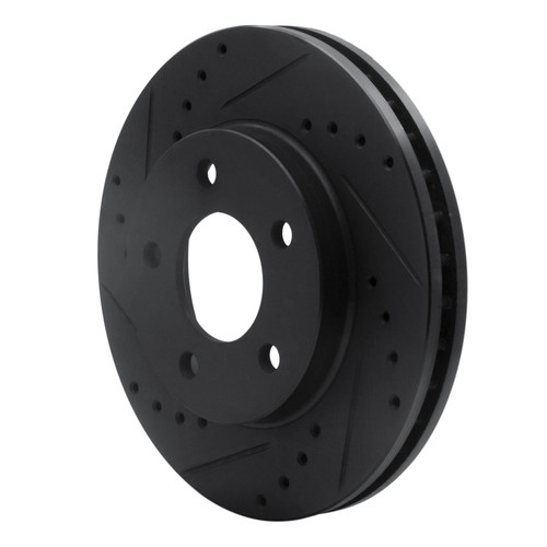 R1 01-07 Buick Rendezvous Front Left Drilled & Slotted Black Brake Rotor ECB-45021L