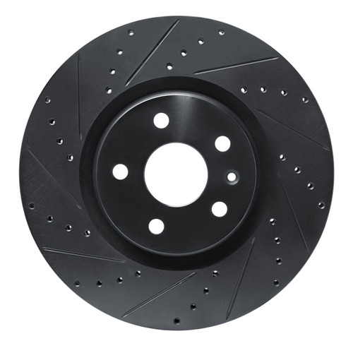R1 13-19 Buick Regal Front Left Drilled & Slotted Black Brake Rotor
