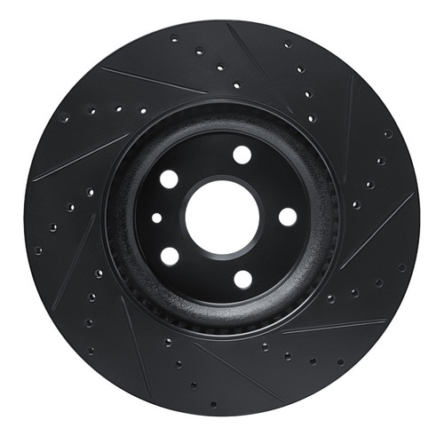 R1 13-19 Buick Regal Front Left Drilled & Slotted Black Brake Rotor