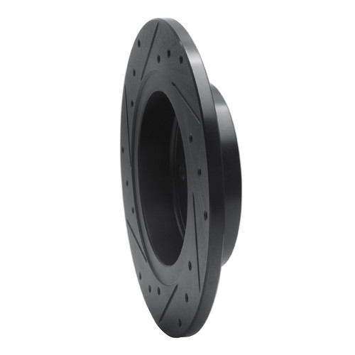 R1 11-22 Buick Encore Rear Right Drilled & Slotted Black Brake Rotor