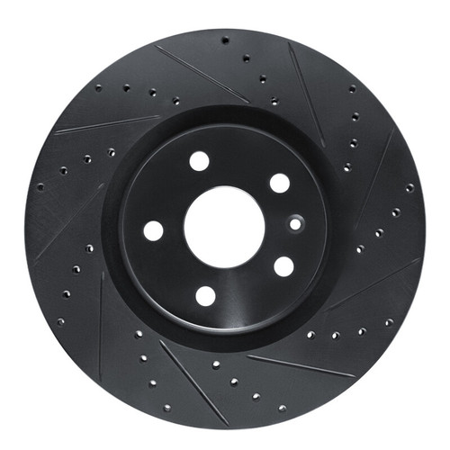 R1 13-19 Buick Regal Front Right Drilled & Slotted Black Brake Rotor