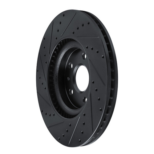 R1 13-19 Buick Regal Front Right Drilled & Slotted Black Brake Rotor