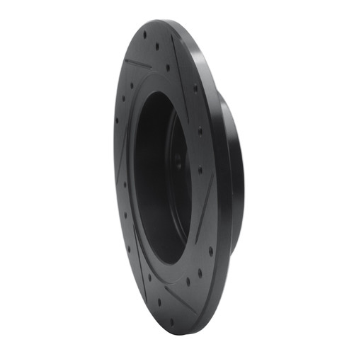 R1 11-22 Buick Encore Rear Left Drilled & Slotted Black Brake Rotor