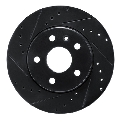 R1 11-16 Buick Regal Front Left Drilled & Slotted Black Brake Rotor