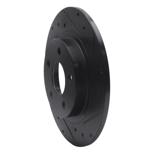 R1 98-05 Buick Park Avenue Rear Right Drilled & Slotted Black Brake Rotor