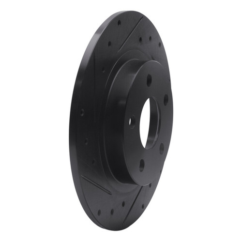 R1 98-05 Buick Park Avenue Rear Left Drilled & Slotted Black Brake Rotor