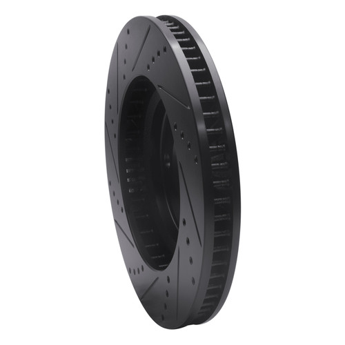 R1 97-05 Buick Riviera Front Right Drilled & Slotted Black Brake Rotor