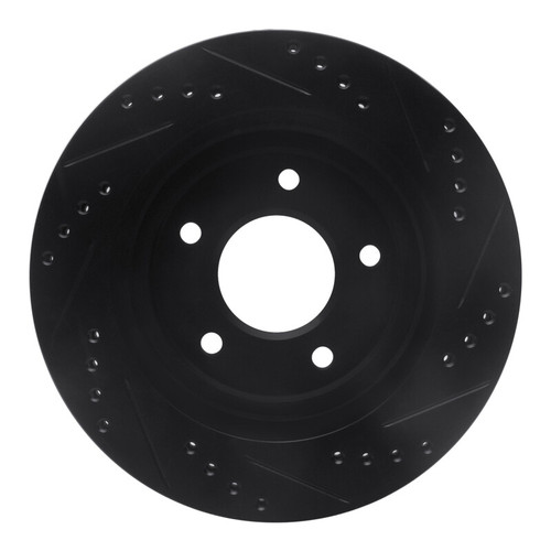 R1 94-01 Buick Regal Front Left Drilled & Slotted Black Brake Rotor
