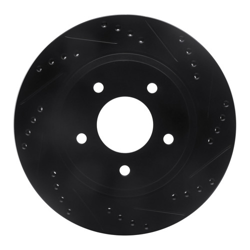 R1 94-01 Buick Regal Front Right Drilled & Slotted Black Brake Rotor