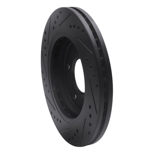 R1 94-01 Buick Regal Front Right Drilled & Slotted Black Brake Rotor