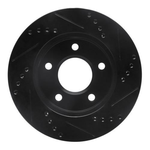 R1 83-96 Buick Riviera Front Left Drilled & Slotted Black Brake Rotor