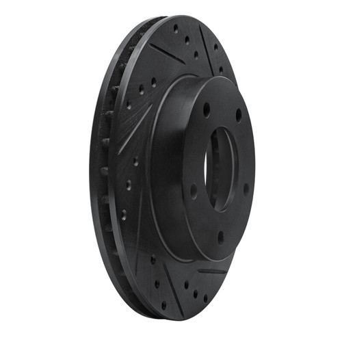 R1 77-80 Buick LeSabre Rear Right Drilled & Slotted Black Brake Rotor