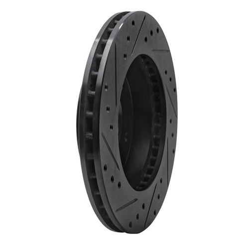 R1 77-80 Buick LeSabre Rear Right Drilled & Slotted Black Brake Rotor