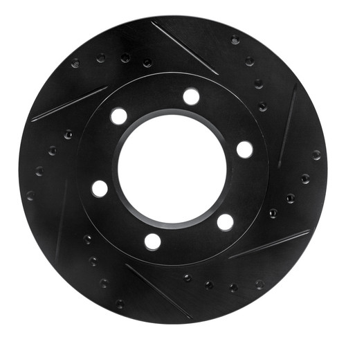 R1 71-91 Chevrolet Blazer Front Right Drilled & Slotted Black Brake Rotor