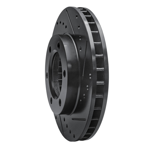 R1 71-91 Chevrolet Blazer Front Right Drilled & Slotted Black Brake Rotor