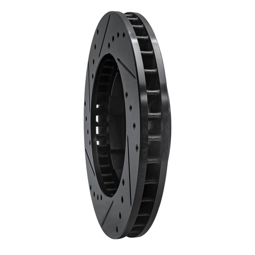 R1 71-91 Chevrolet Blazer Front Right Drilled & Slotted Black Brake Rotor