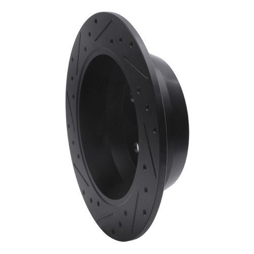 R1 99-04 Jeep Grand Cherokee Rear Right Drilled & Slotted Black Brake Rotor