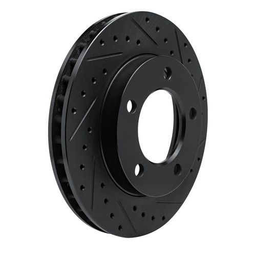 R1 74-80 International SCOUT II Front Right Drilled & Slotted Black Brake Rotor