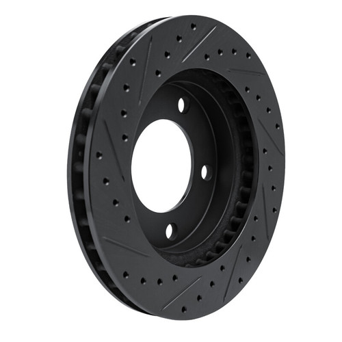 R1 74-80 International SCOUT II Front Right Drilled & Slotted Black Brake Rotor