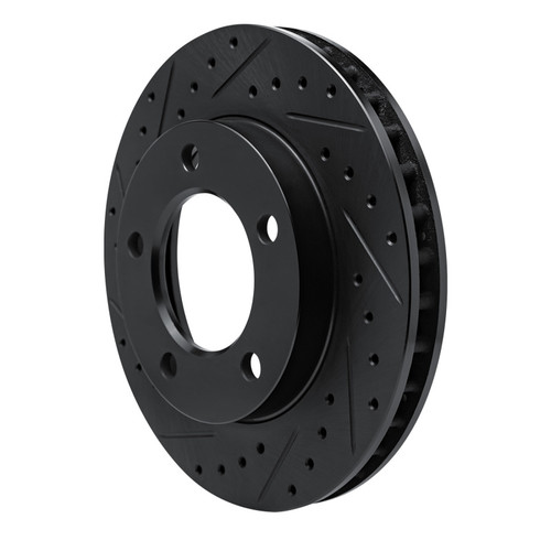 R1 74-80 International SCOUT II Front Left Drilled & Slotted Black Brake Rotor