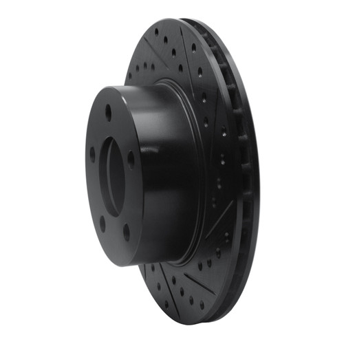 R1 80-89 American Motors Eagle Front Right Drilled & Slotted Black Brake Rotor