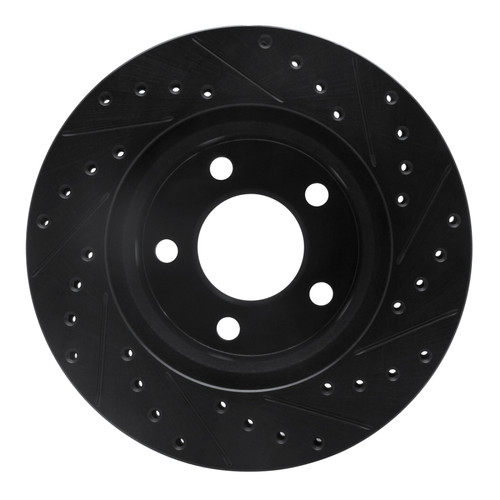 R1 80-89 American Motors Eagle Front Left Drilled & Slotted Black Brake Rotor