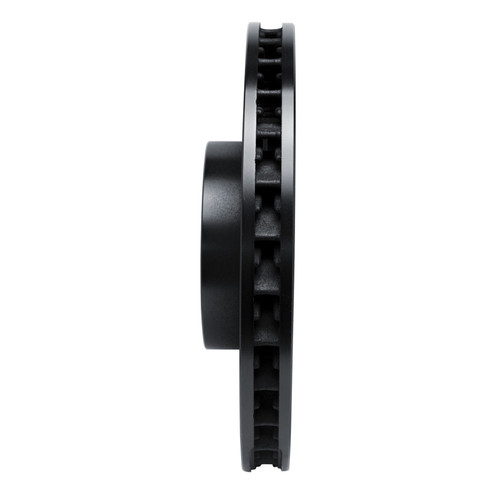 R1 2011-2018 Porsche Cayenne Left Front Drilled & Slotted Black Brake Rotor