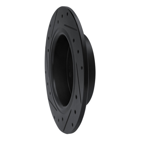 R1 2016-2025 Honda HR-V Rear Right Drilled & Slotted Black Brake Rotor