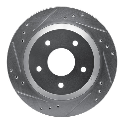 R1 1985-1992 Chevrolet Camaro Rear Left Drilled & Slotted Silver Brake Rotor