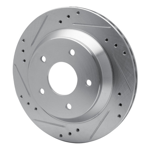 R1 1985-1992 Chevrolet Camaro Rear Left Drilled & Slotted Silver Brake Rotor