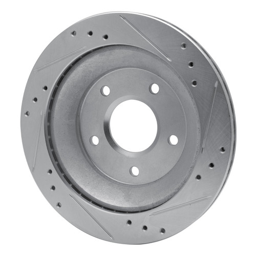 R1 1985-1992 Chevrolet Camaro Rear Left Drilled & Slotted Silver Brake Rotor