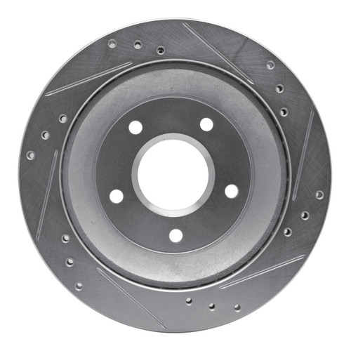 R1 1985-1992 Chevrolet Camaro Rear Left Drilled & Slotted Silver Brake Rotor