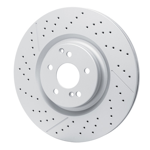 R1 2018-2025 Mercedes-Benz AMG GT 53 Rear GeoSPEC Coated Rotor - Drilled and Slotted