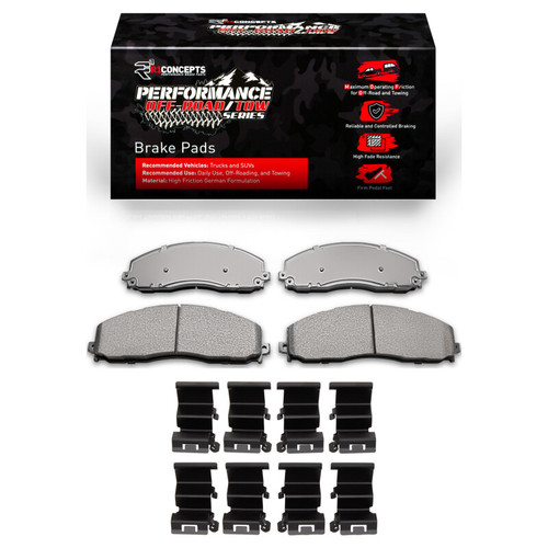 R1 2011-2022 Ford F-350 Super Duty 2WD Front Performance Off-Road/Tow Brake Pads & Hardware Kit