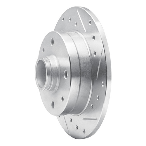 R1 1981-1985 Mazda RX-7 Rear Right Drilled & Slotted Silver Brake Rotor