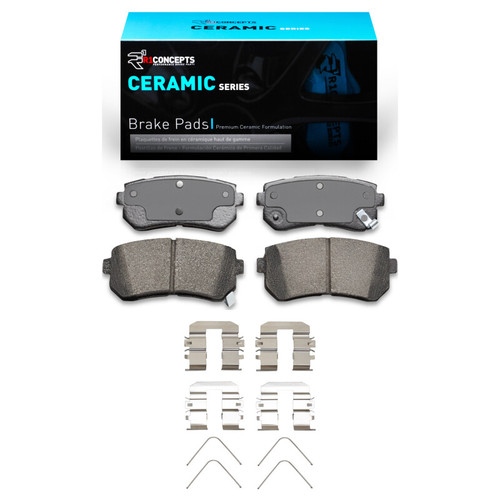 R1 16-20 Hyundai Sonata Rear Ceramic Brake Pads & Hardware Kit