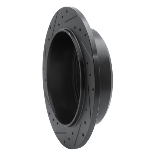 R1 2007-2018 Jeep Wrangler Rear Right Drilled & Slotted Black Brake Rotor