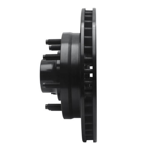 R1 1994-1999 Dodge Ram 2500 Front Right Drilled & Slotted Black Brake Rotor