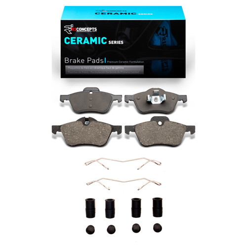 R1 02-08 Mini Cooper (Excl Clubman) Front Ceramic Brake Pads & Hardware Kit