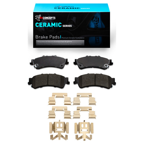 R1 99-11 Cadillac Deville Rear Ceramic Brake Pads & Hardware Kit