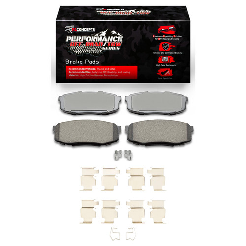 R1 2007-2022 Lexus LX570 Rear Performance Off-Road/Tow Brake Pads & Hardware Kit