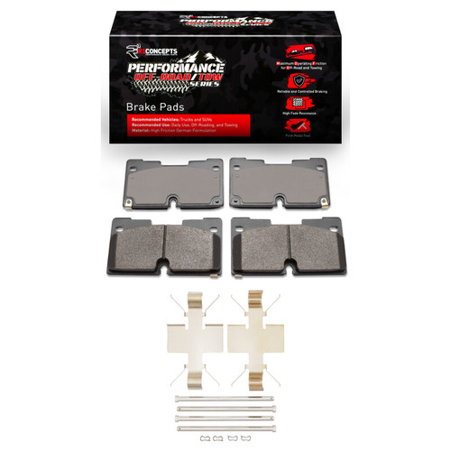 R1 2019-2025 Cadillac Escalade Front Performance Off-Road/Tow Brake Pads & Hardware Kit