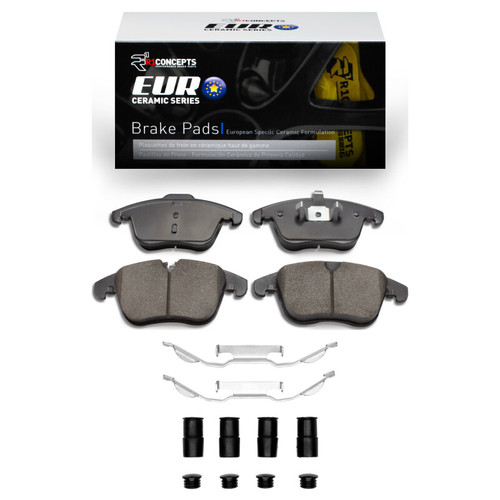 R1 06-18 Jaguar XK Front Euro Ceramic Brake Pads & Hardware Kit