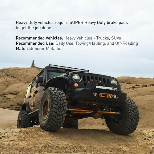 R1 1990-2006 Jeep Cherokee Front R1 Super Duty Pads & Hardware Kit