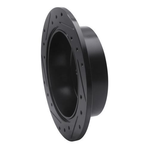 R1 07-17 Chrysler 200 Rear Right Drilled & Slotted Black Brake Rotor